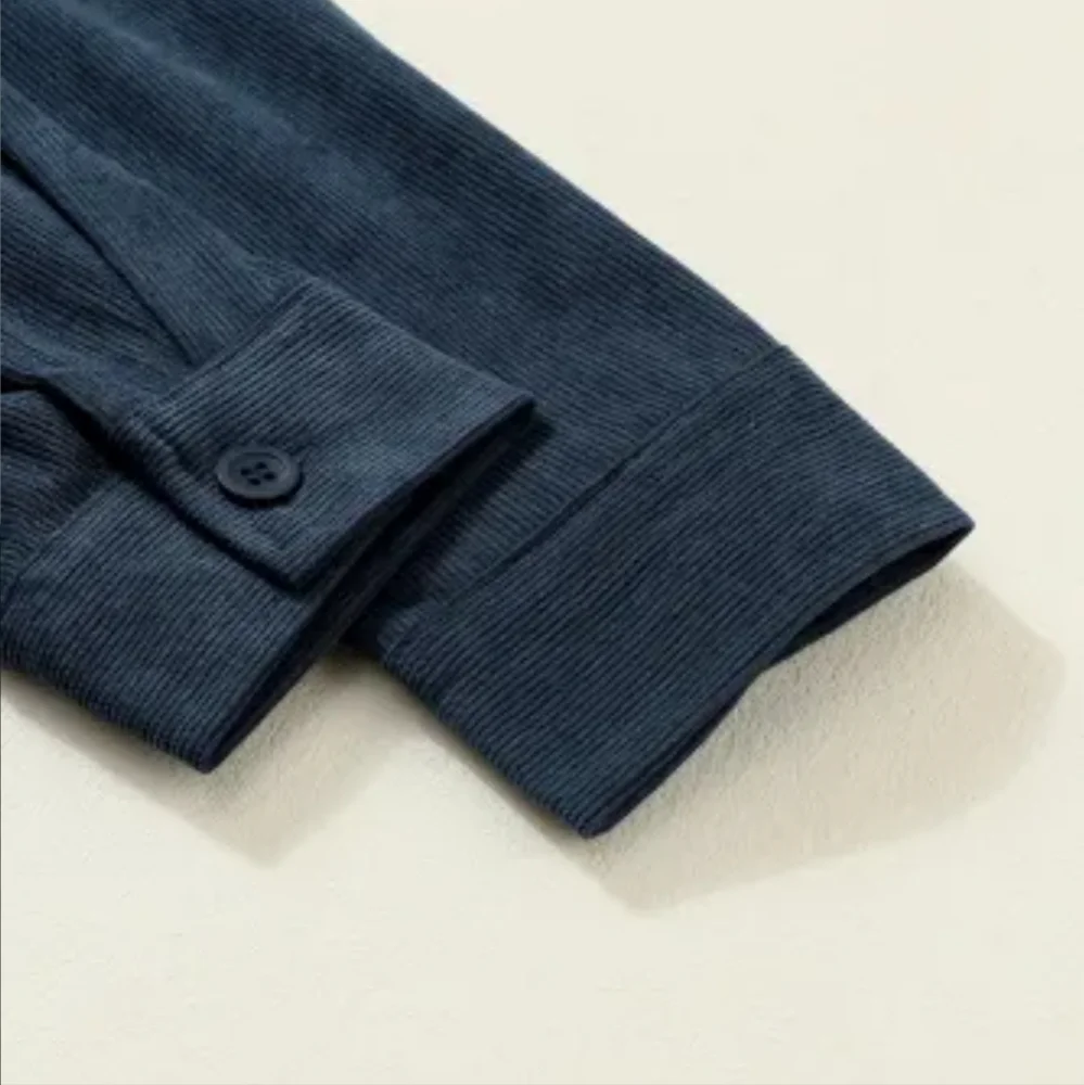 New Blue corduroy Aztec back jacket - Picture 13 of 17